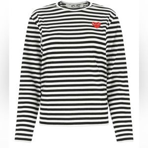 COMME DES GARÇONS PLAY
White & Black Heart Patch Long Sleeve T-Shirt